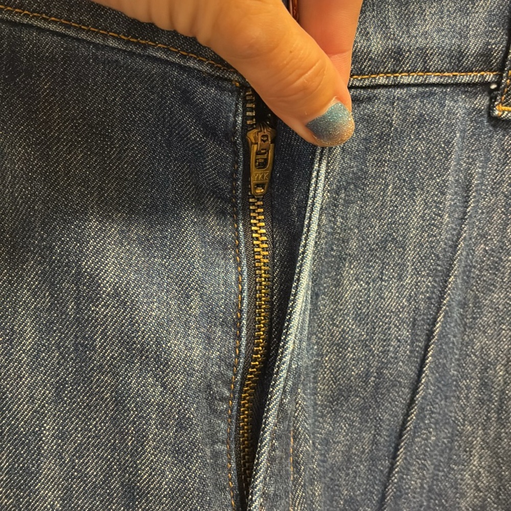 J. Crew Blue Denim Wide-Leg Pants NWT - Picture 3 of 13